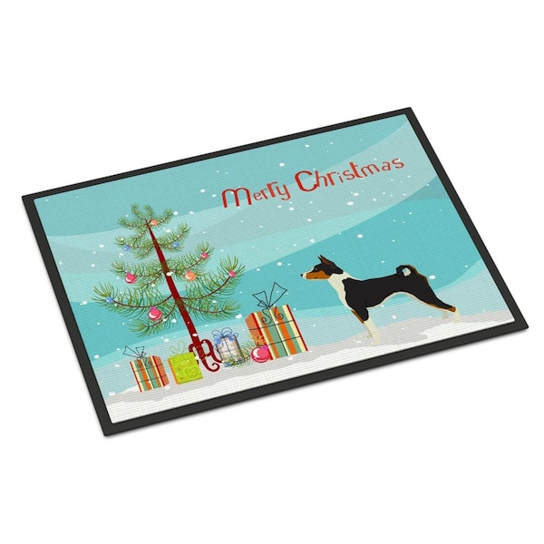 Carolines Treasures 18 x 27 in. Basenji Christmas Tree Indoor or Outdoor Mat CK3517MAT - main
